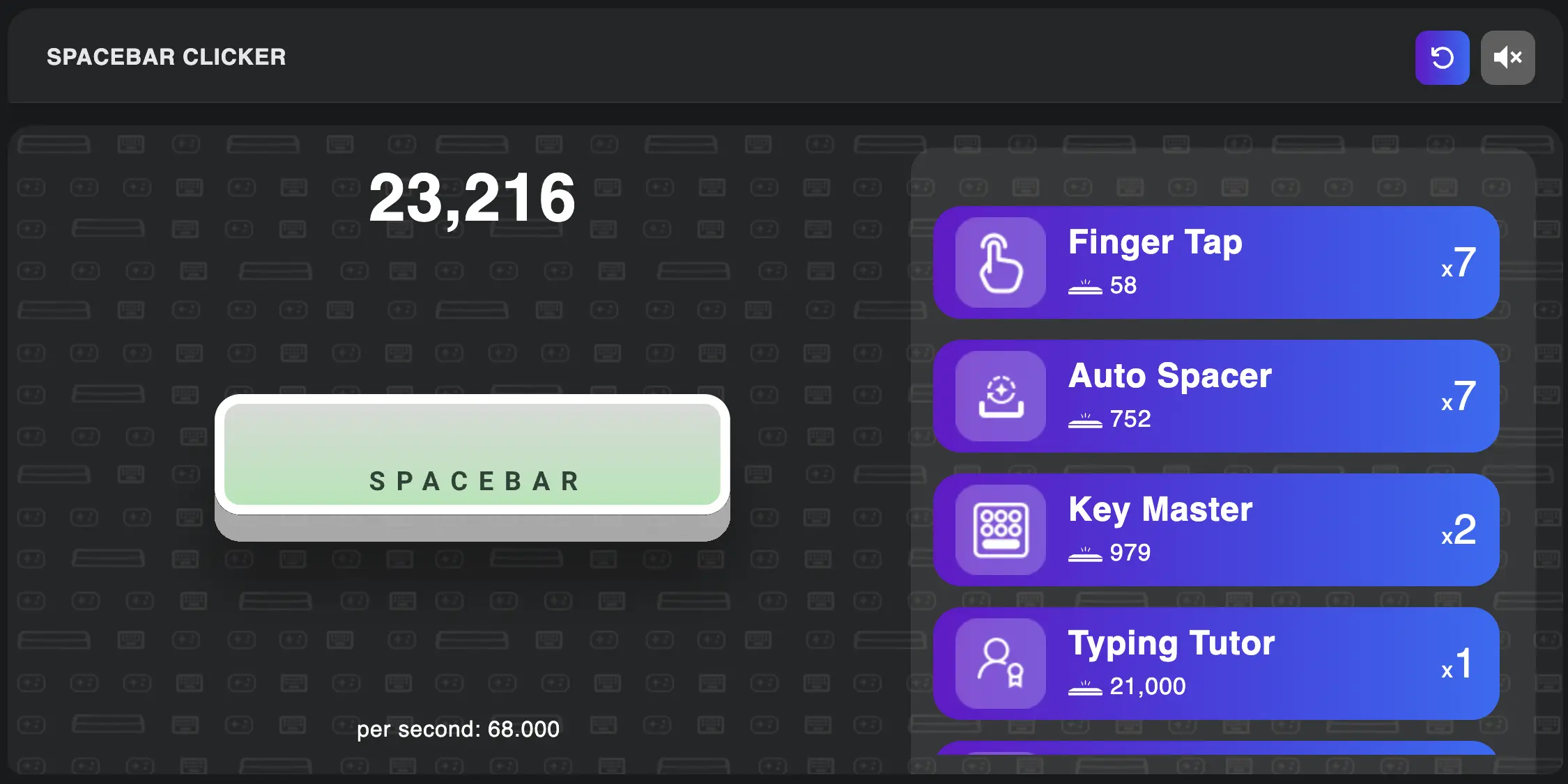 spacebar clicker